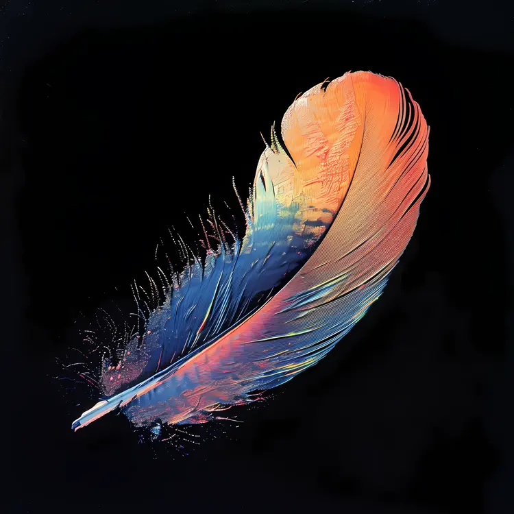 Colorful Abstract Feather Art