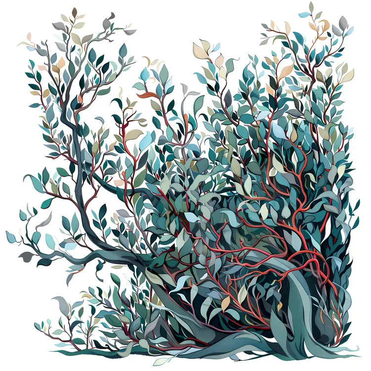 Dense Bushes with Leaves