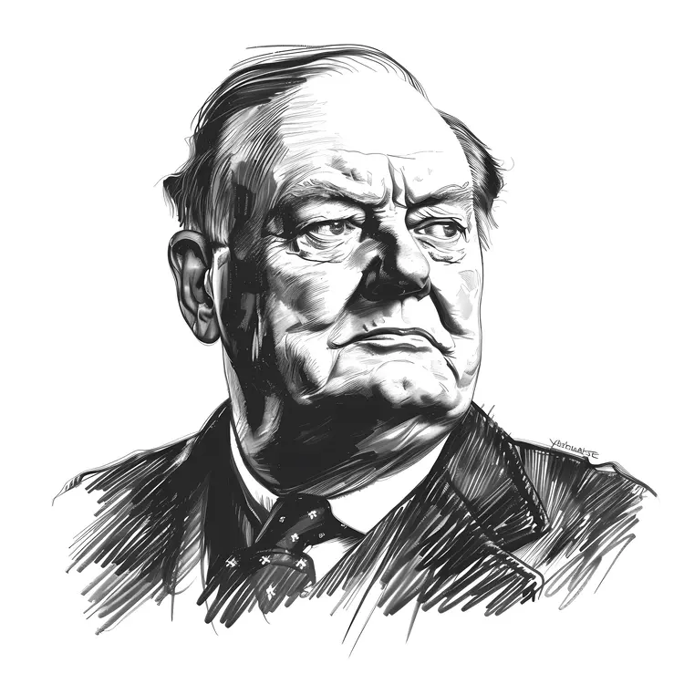 Elderly Man in Black and White Portrait