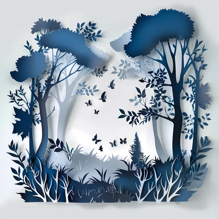 Blue Forest Illustration