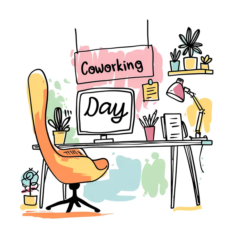 Coworking Day in a Vibrant Workspace