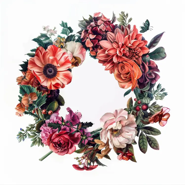 Elegant Floral Wreath