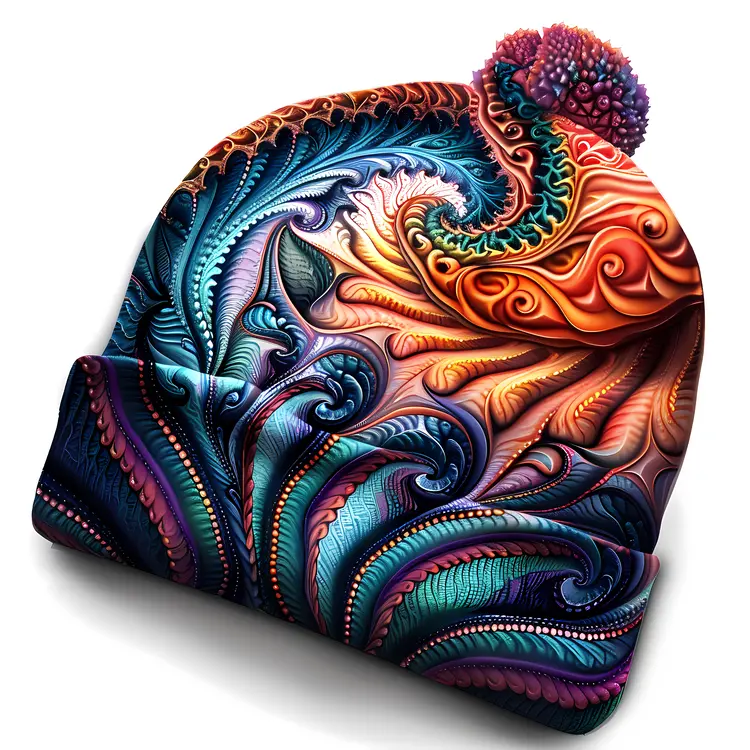 Colorful Beanie with Intricate Patterns
