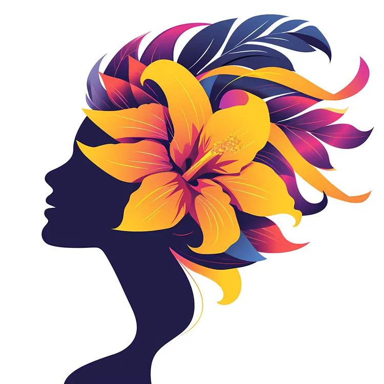 Woman with Floral Headpiece