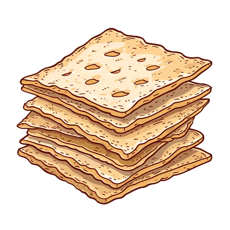 Stack of Crunchy Crackers