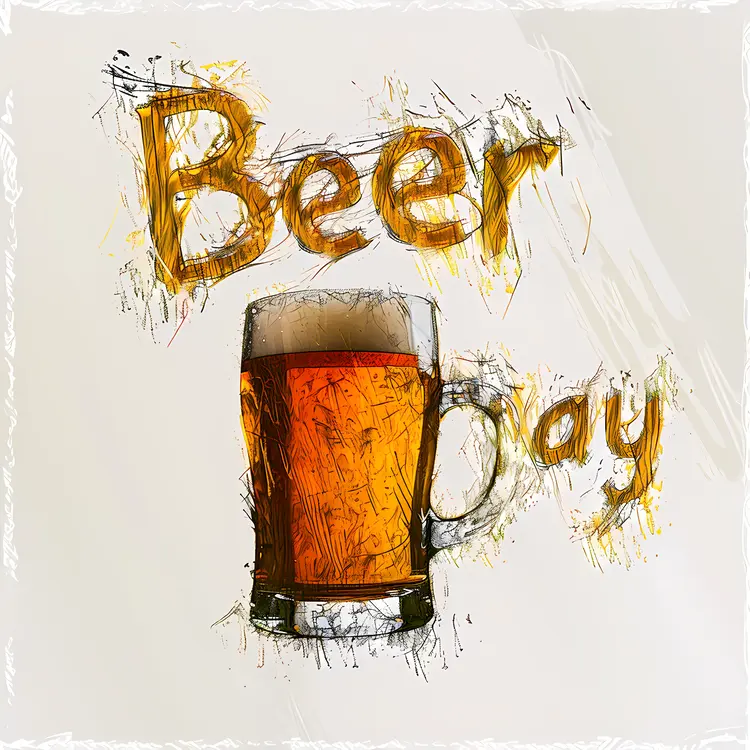 Beer Day Celebration with a Mug of Beer