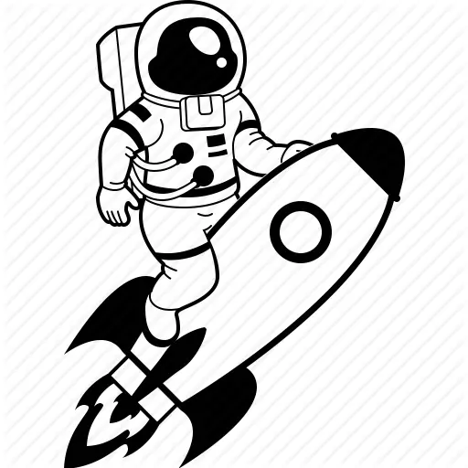 Astronaut Riding a Rocket