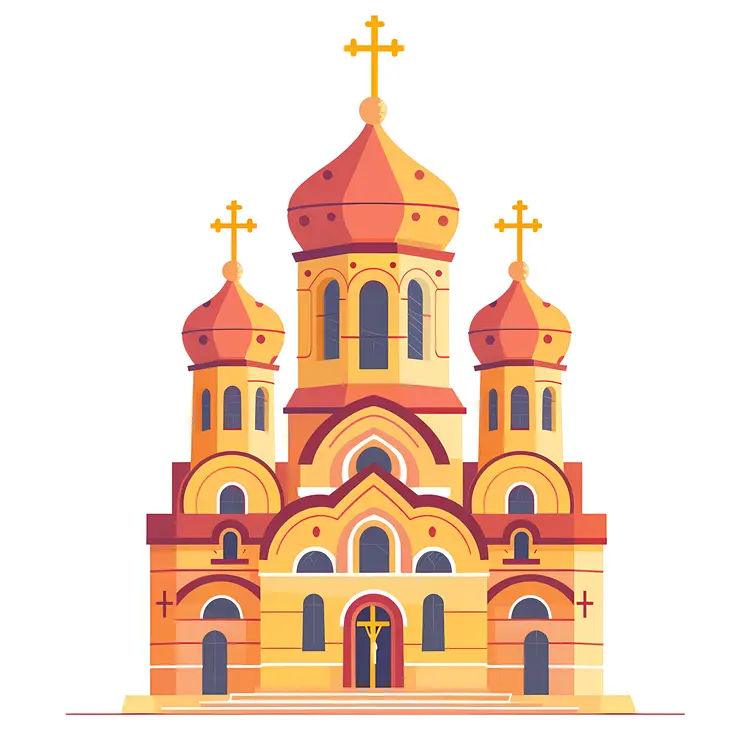 Red Domed Church Illustration