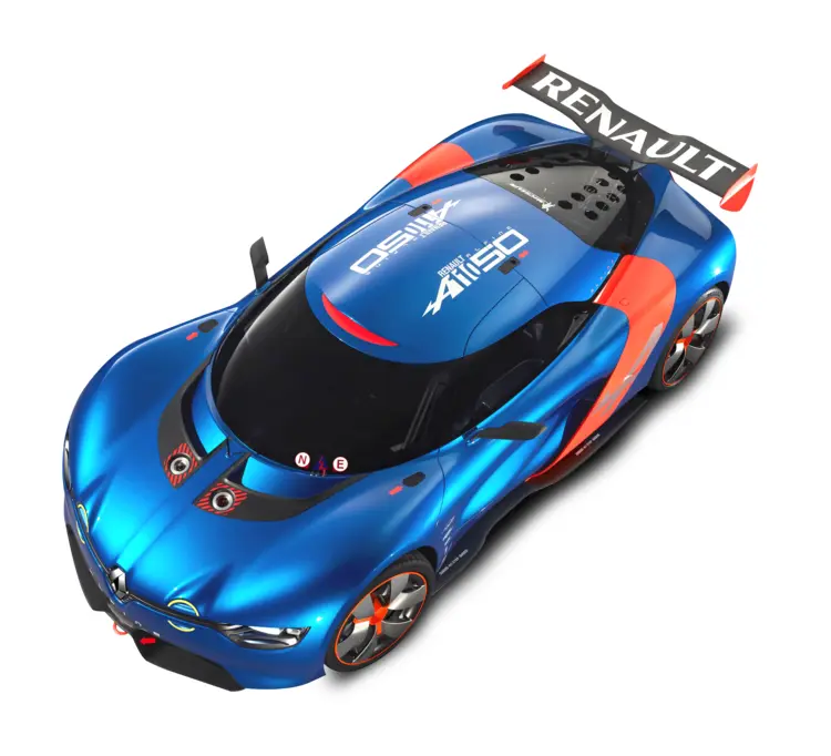 Blue Renault Sports Car