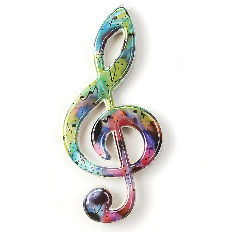 Colorful Artistic Treble Clef