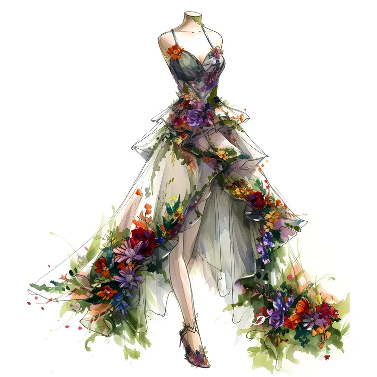 Elegant Floral Dress Design