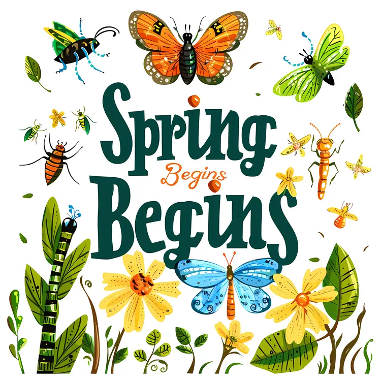 Spring Begins with Flowers and Insects
