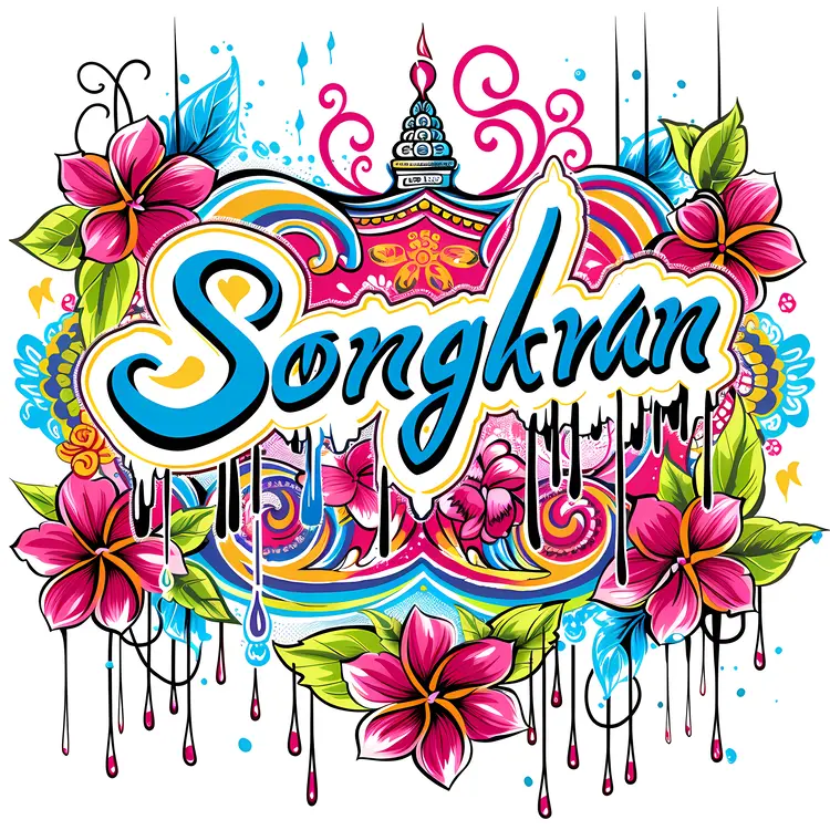 Songkran Festival Illustration