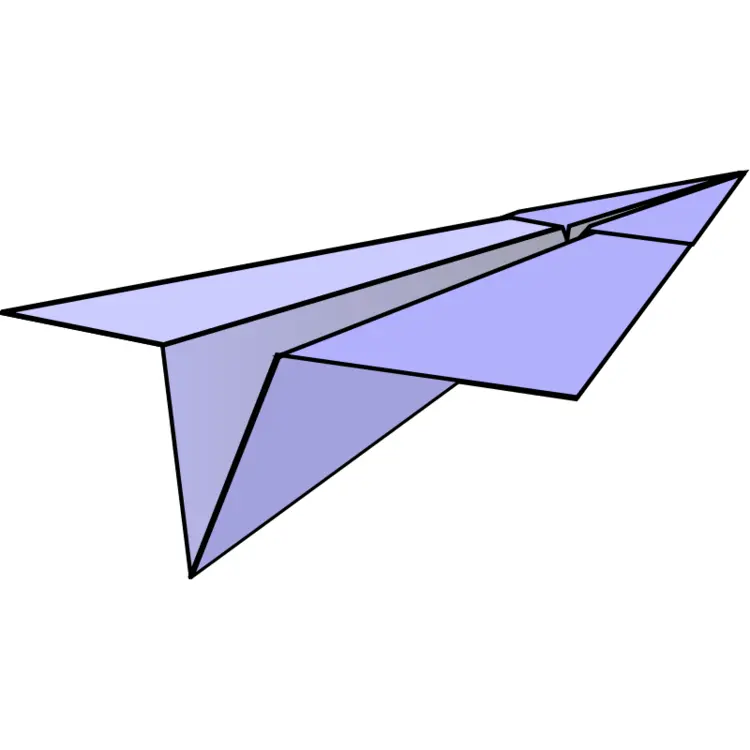 Purple Paper Airplane Illustration