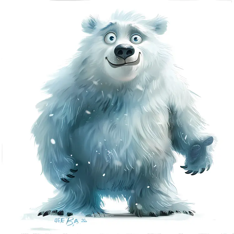 Happy Cartoon Polar Bear