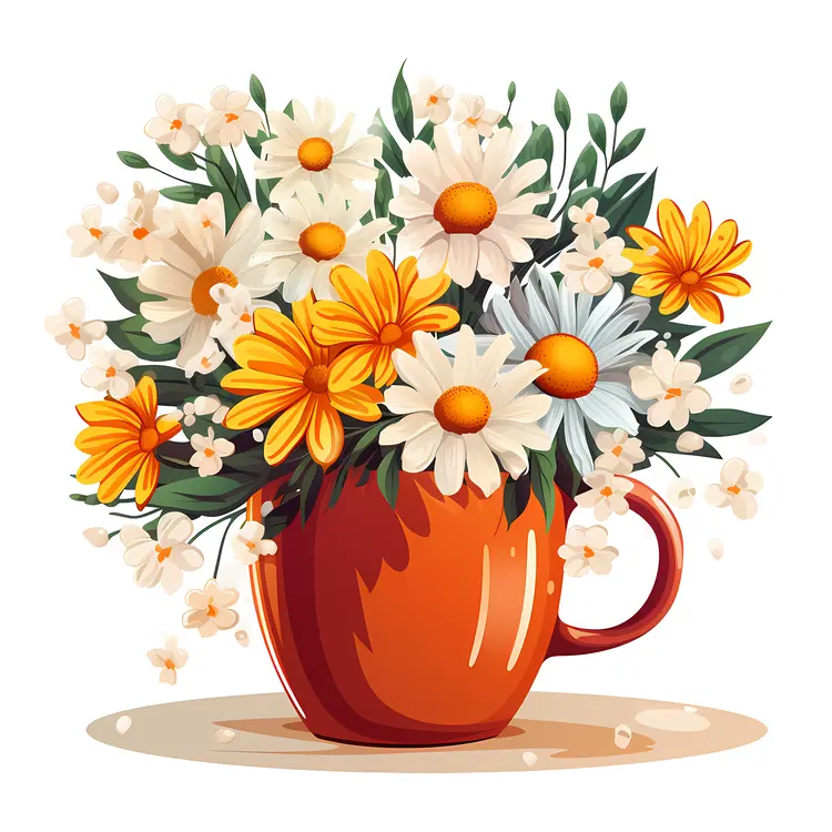Beautiful Flower Bouquet in Cup