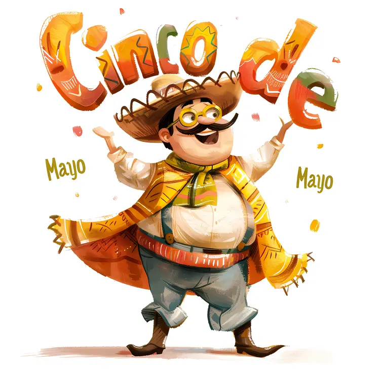 Cinco de Mayo Character for Festival Celebration