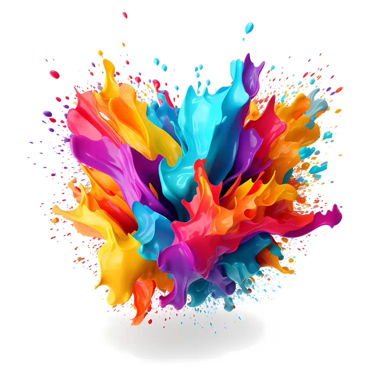 Dynamic Colorful Paint Explosion