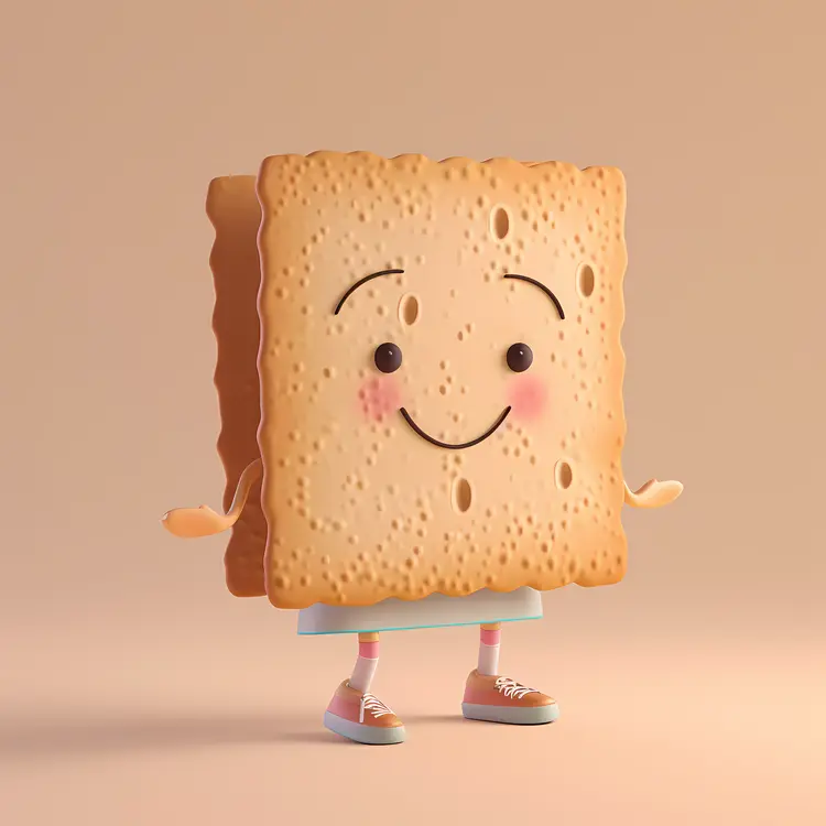 Cute Cracker Character with Shoes