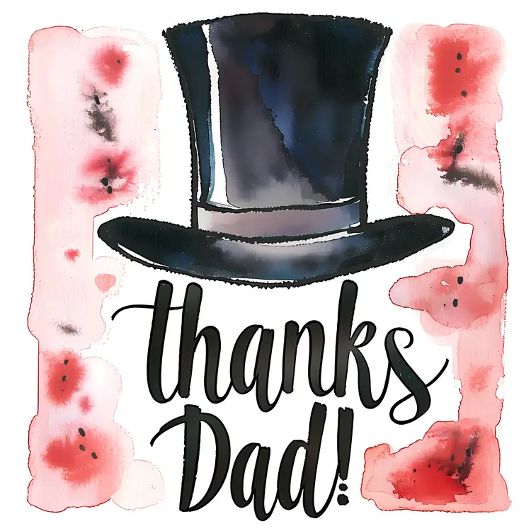 Thanks Dad with Top Hat