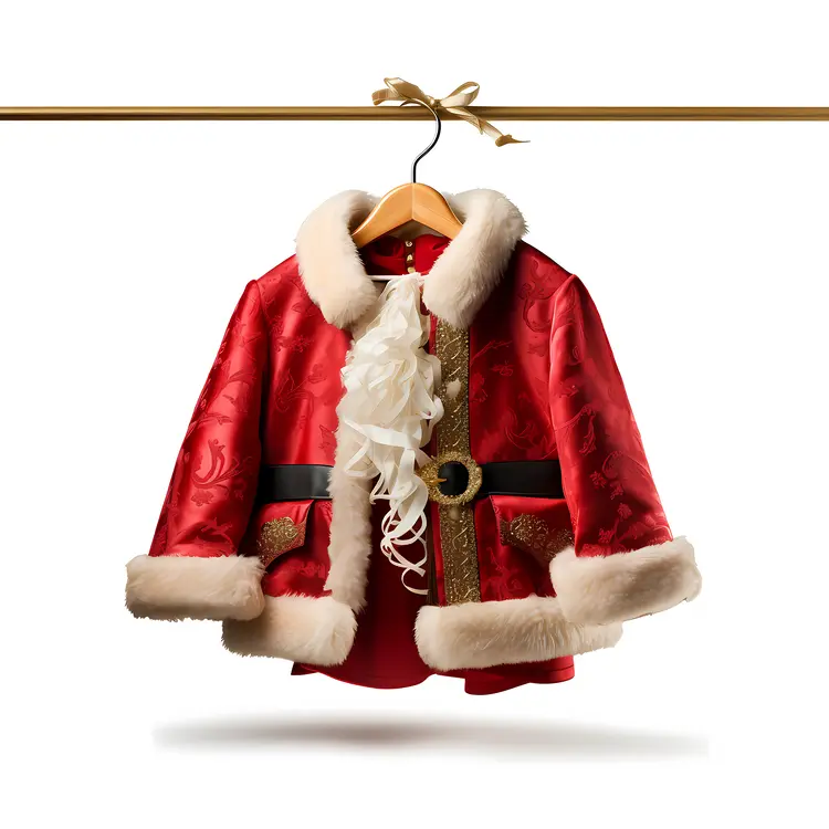 Elegant Santa Jacket with Fur Trim