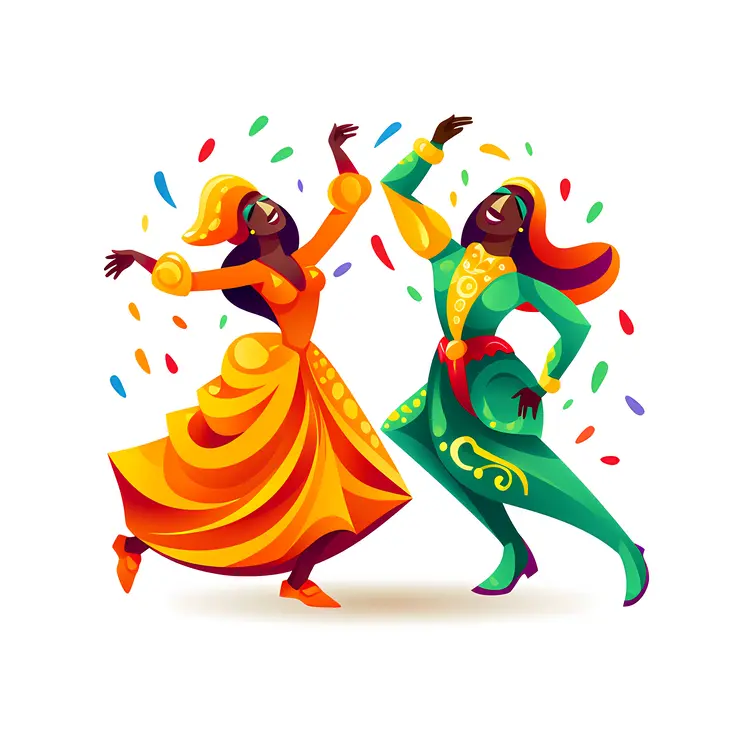 Colorful Dancing Figures