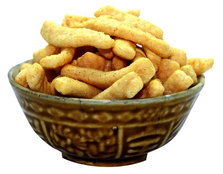 Bowl of Crunchy Snacks