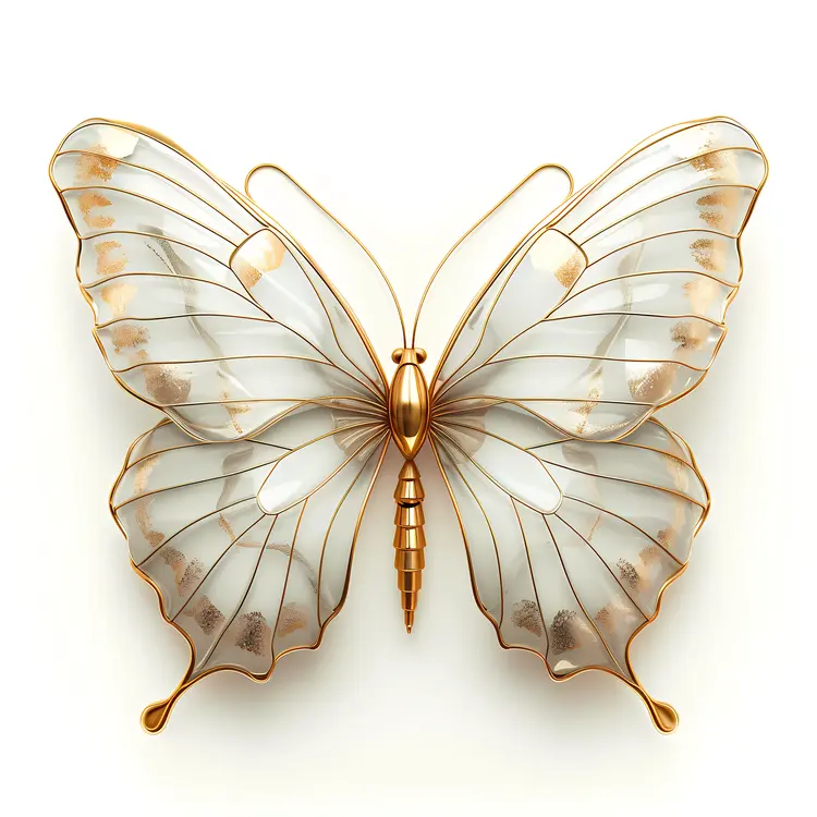 Elegant Golden Butterfly