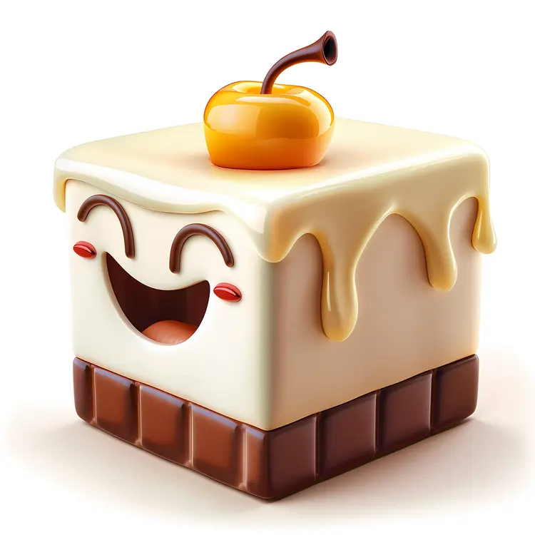 Happy Cake with Cherry on Top