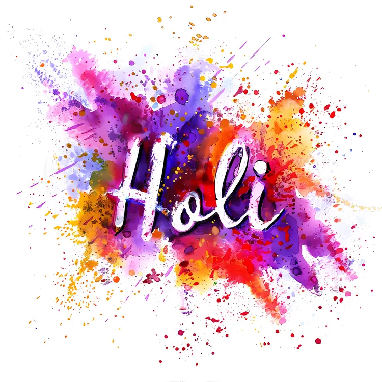 Vibrant Holi Festival Colors