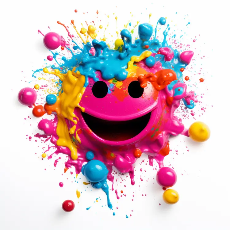 Colorful Splashing Smiley Face