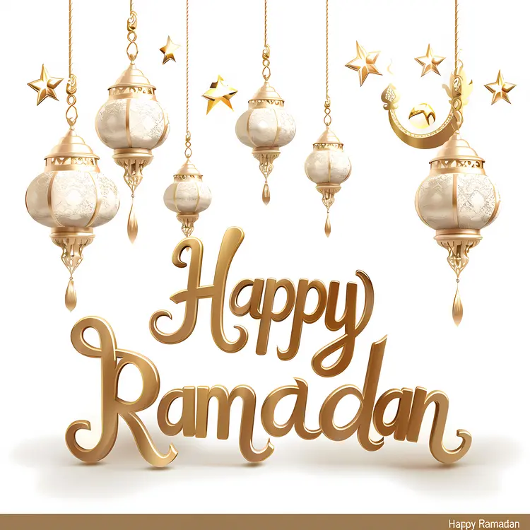 Happy Ramadan Golden Text