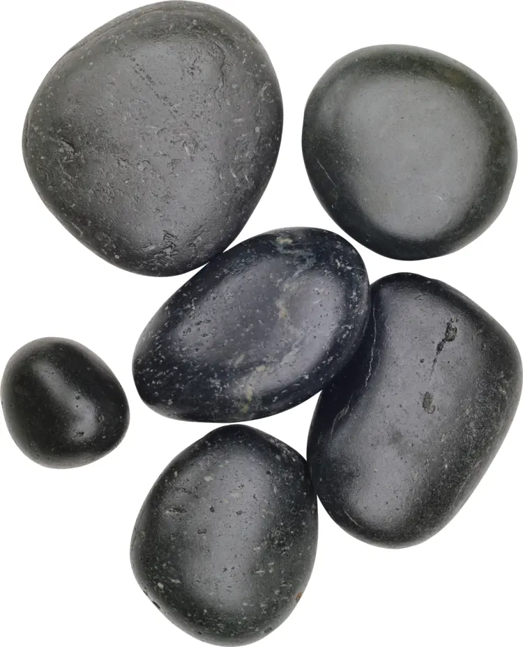 Smooth Black Stones for Decoration