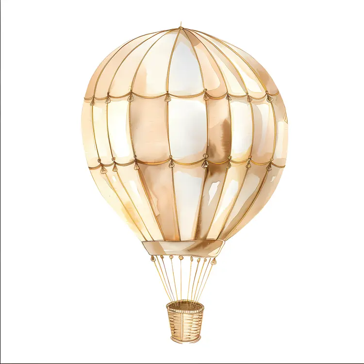 Elegant Hot Air Balloon Illustration