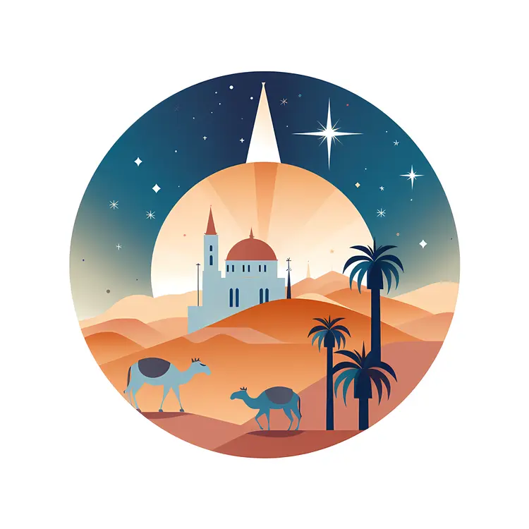 Desert City with Star