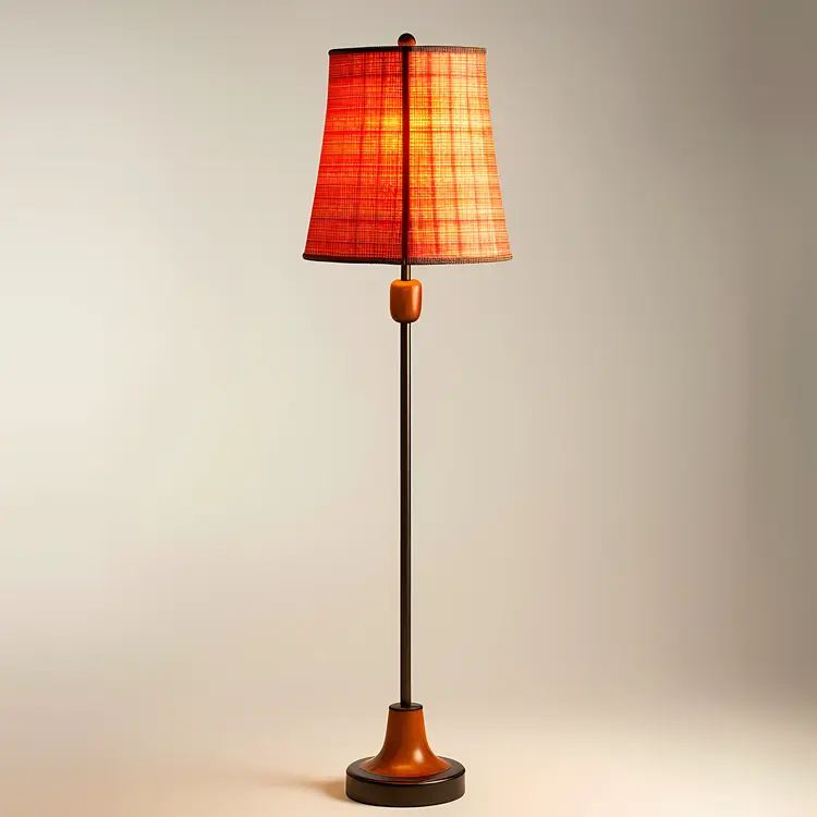 Classic Lamp with Red Shade