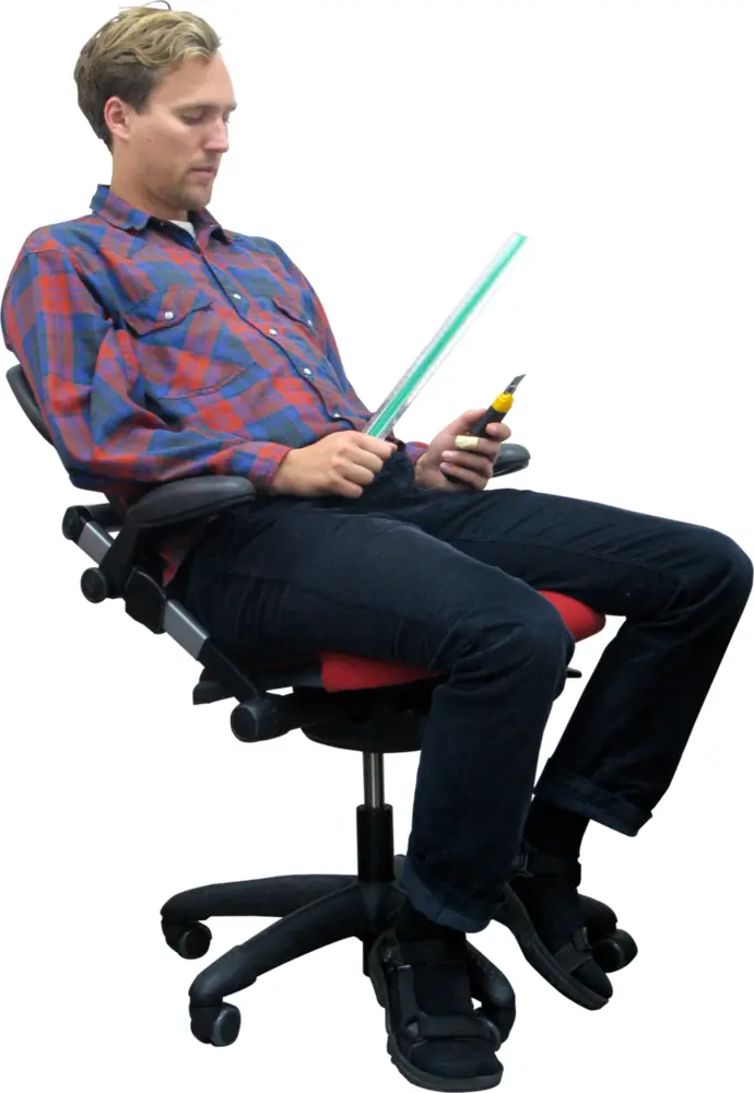 Casual Man Sitting on Office Chair