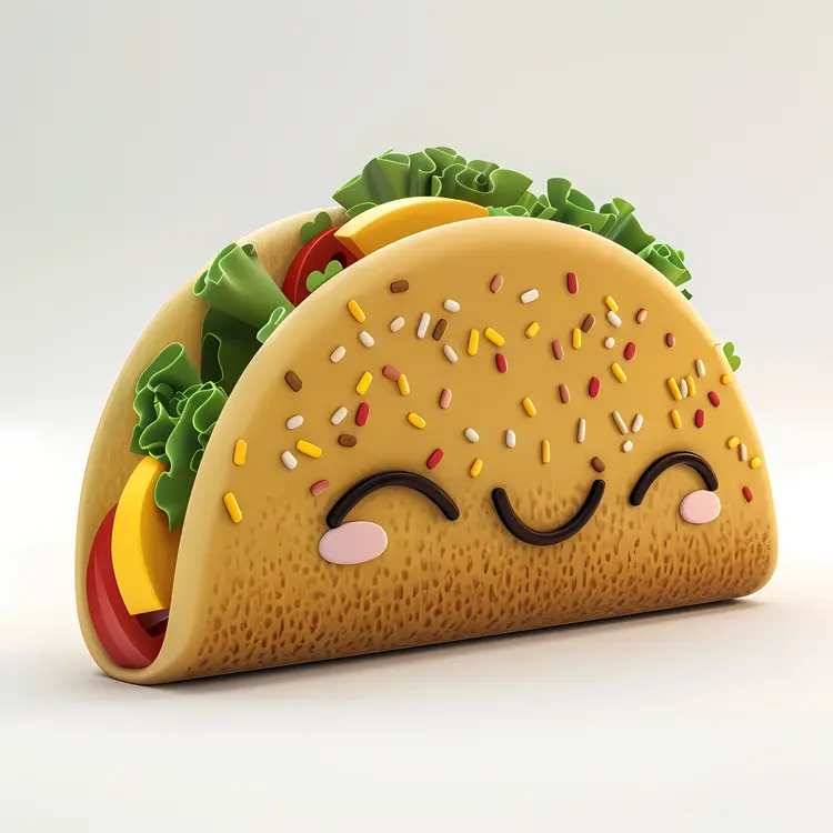 Adorable Smiling Taco