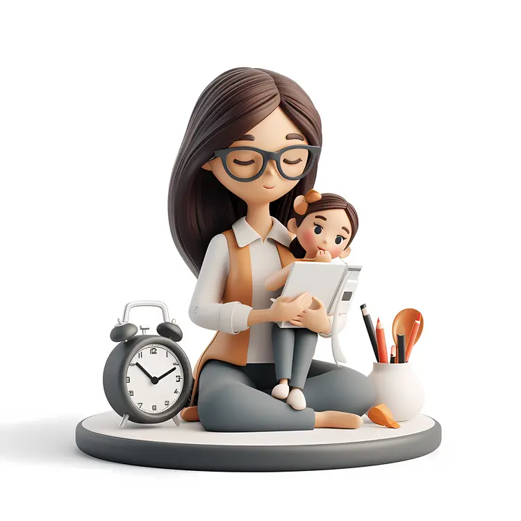 Mother and Child Reading Together