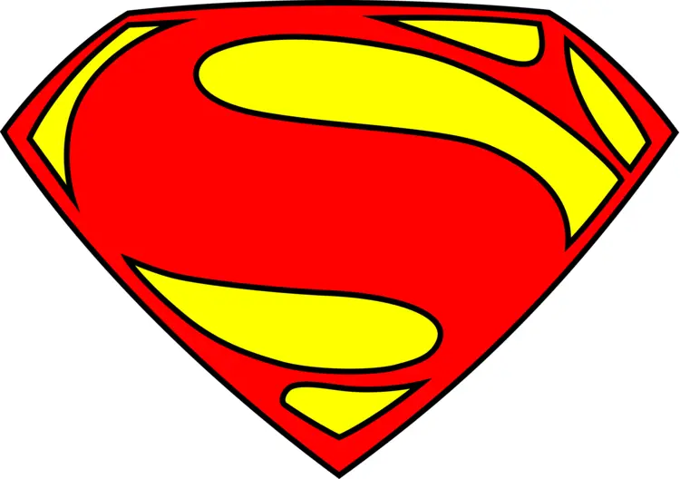 Superman Logo in Red and Yellow