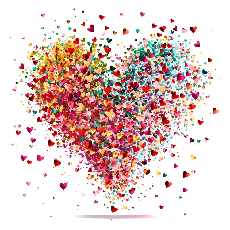 Colorful Heart Shape for Valentine's Day