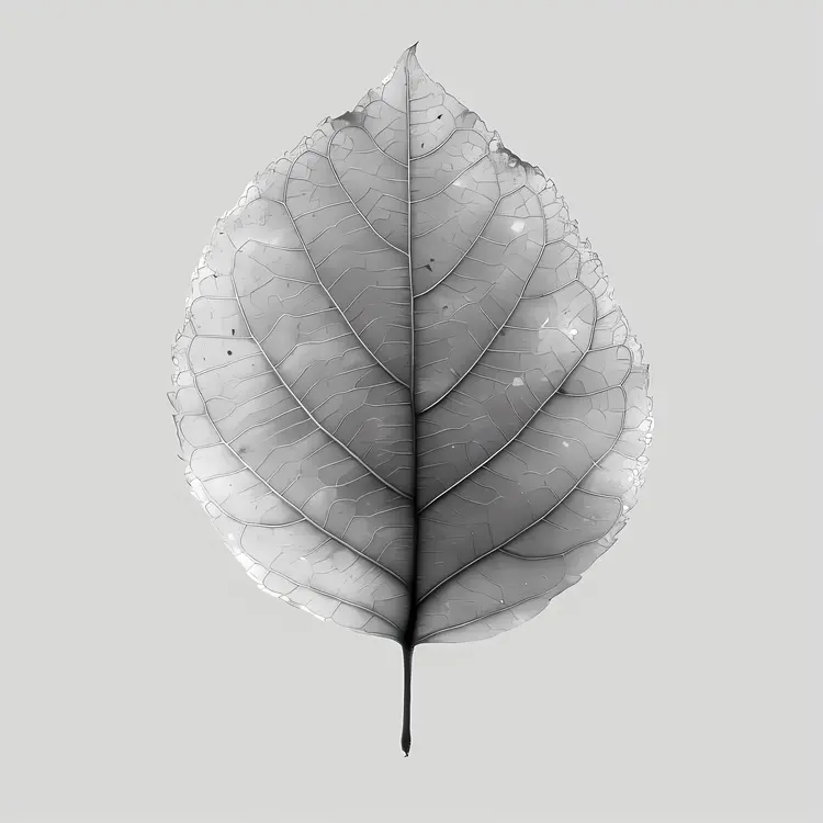 Detailed Leaf with Veins
