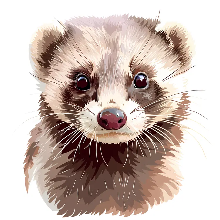 Cute Ferret Illustration