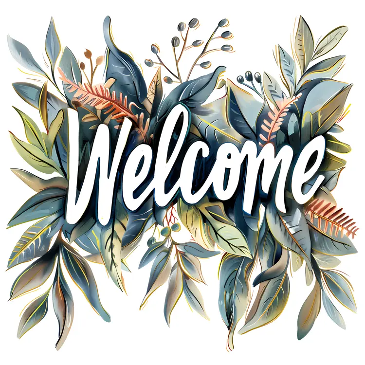 Leafy Welcome Sign