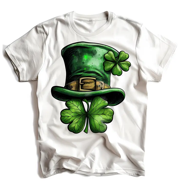 Green Hat with Shamrocks