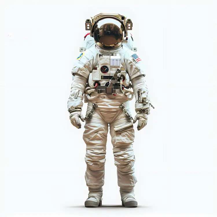 Astronaut in Space Suit Standing