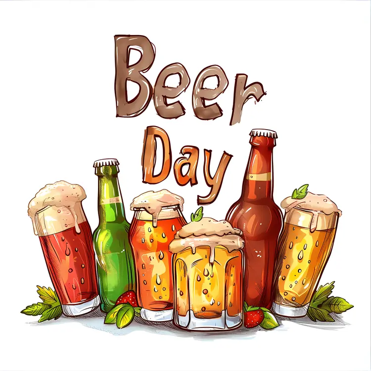 Beer Glasses with Leaves