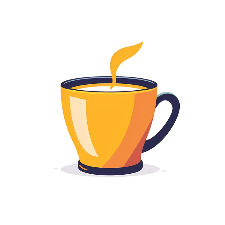 Yellow Cup with Hot Drink