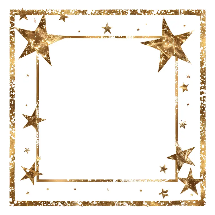 Festive Gold Star Frame