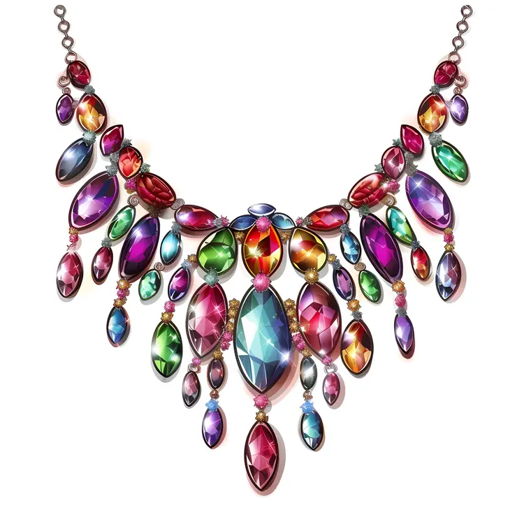 Colorful Gem Necklace